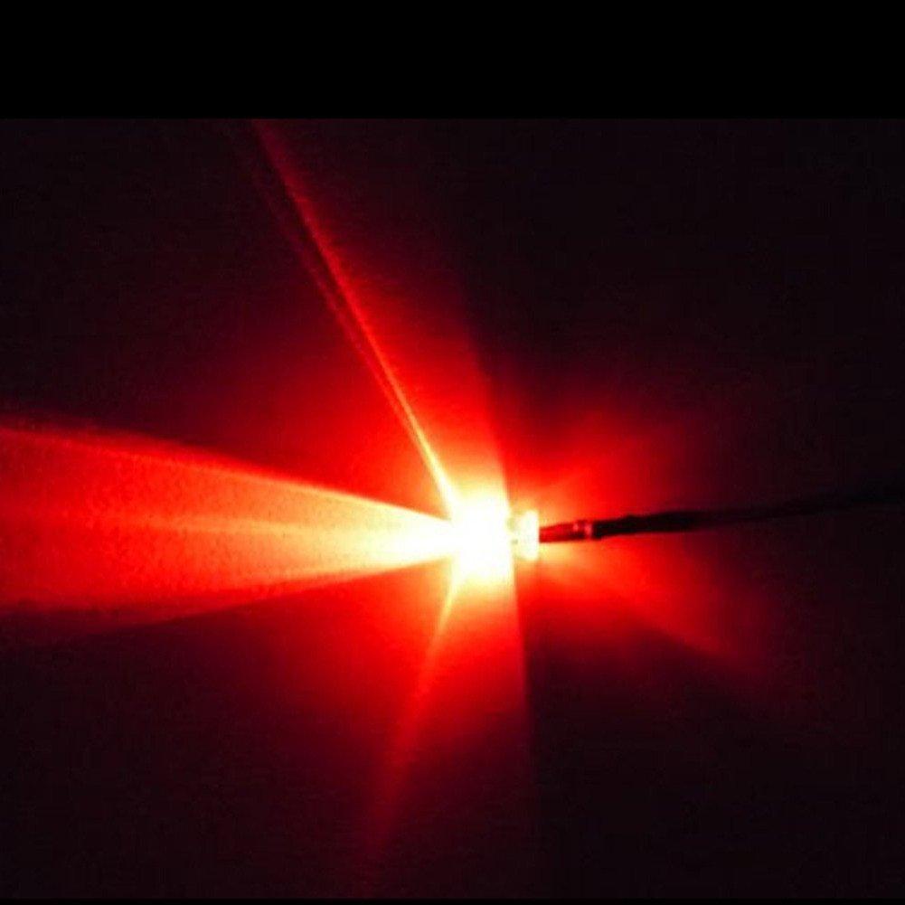 50pcs Pack 3mm LED Pre Wired light 3V/6V/12V/24V 20cm F5 Straw Hat Round Top Bulbs Light Lamp for DIY Car Boat Toys Party lighting Project