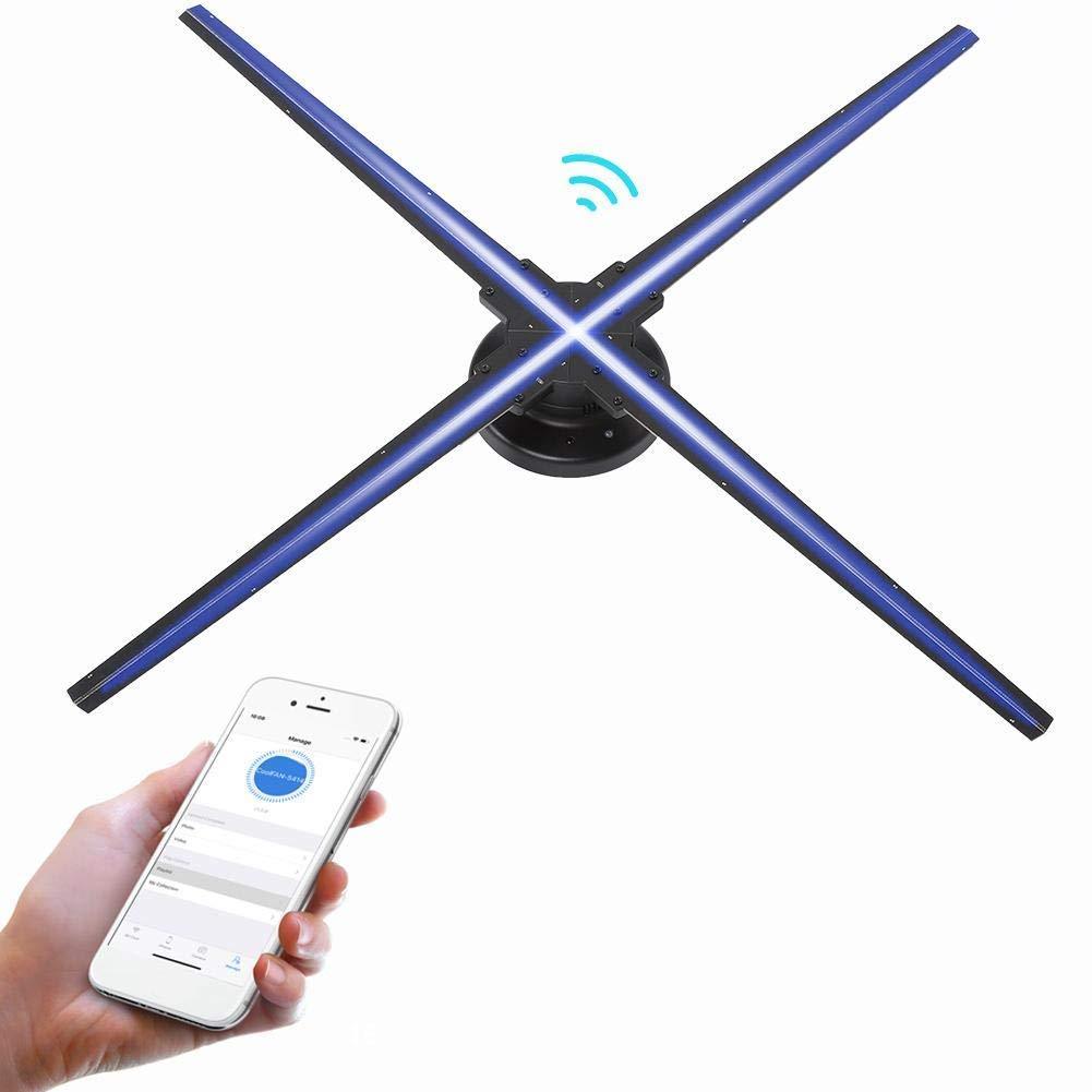Free Shipping 70cm 3D Hologram WiFi App Control Advertising Display LED Fan- 4 Blades 1022 LEDs Ideal for Store/Casino/Restaurant/Bar Signs