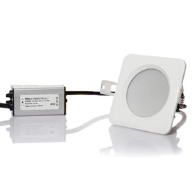 5W/7W/9W/12W/15W Waterproof IP65 Non-dimmable CRI>80 Square Shape Recessed LED Downlight Fixture Fit for Shower, Suana and Outdoor Lighting