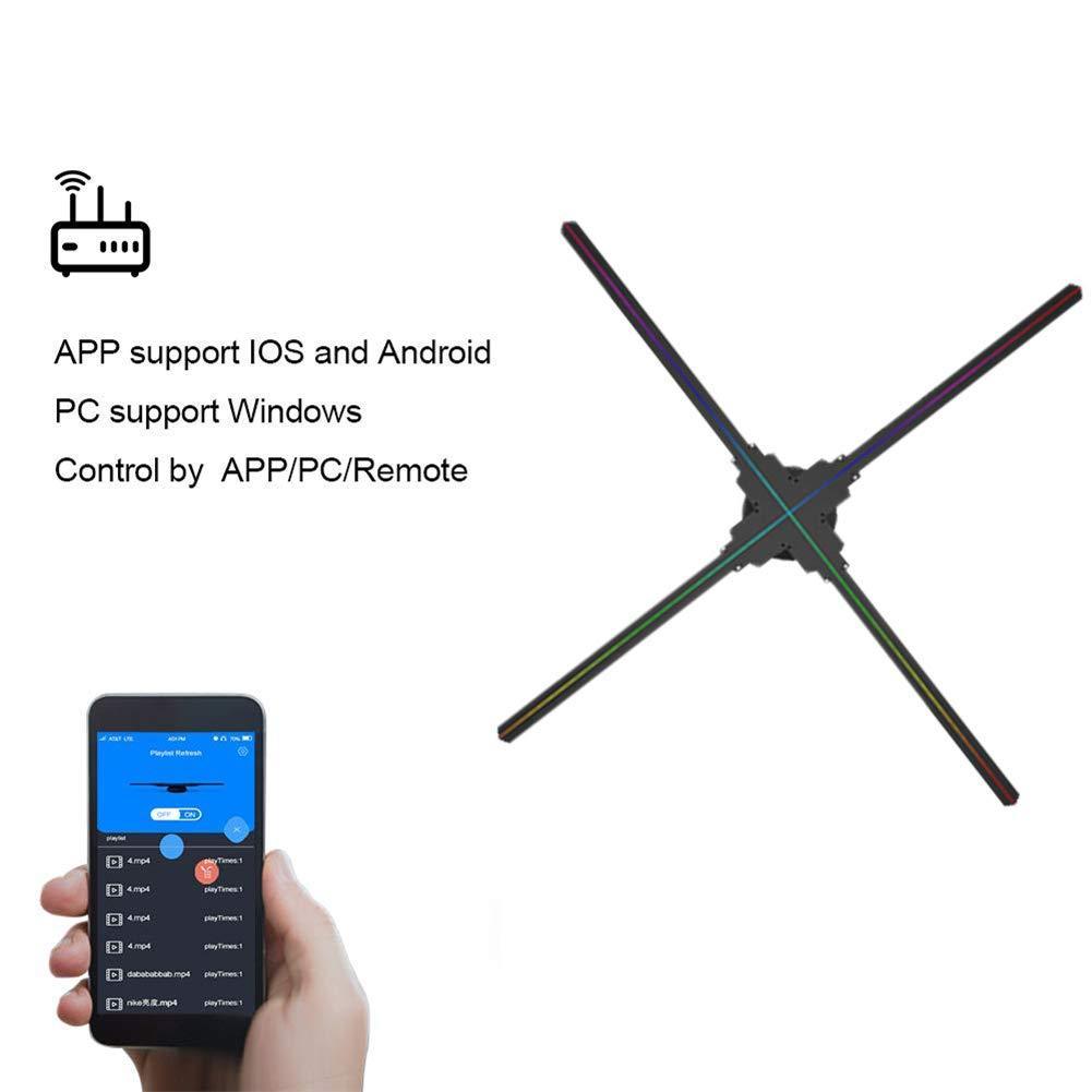 Free Shipping 100cm 3D Hologram WiFi App Control Advertising Display LED Fan- 4 Blades 1408 HD Resolution Ideal for Store/Casino/Restaurant/Bar Signs