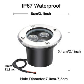 8 Pack 3W LED  Outdoor Landscape Lights Warm White, 300 Lumens, Waterproof IP67 DC 12V 24V Low Voltage for Driveway, Deck, Step, Garden Lights