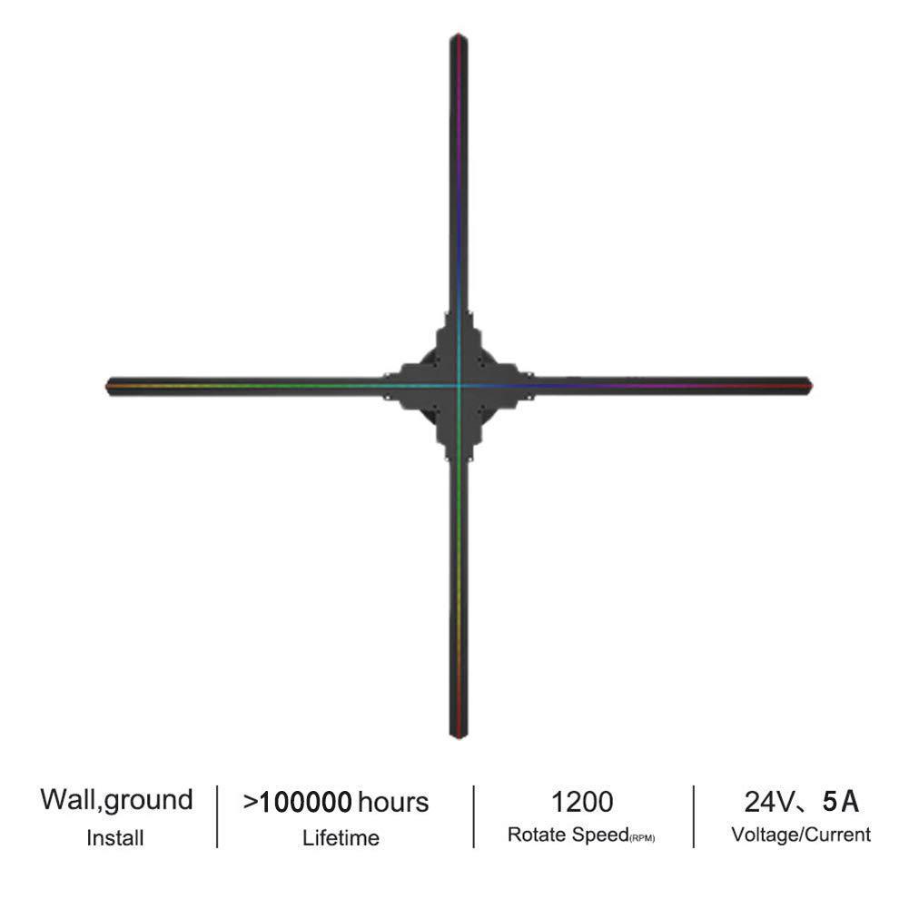 Free Shipping 100cm 3D Hologram WiFi App Control Advertising Display LED Fan- 4 Blades 1408 HD Resolution Ideal for Store/Casino/Restaurant/Bar Signs