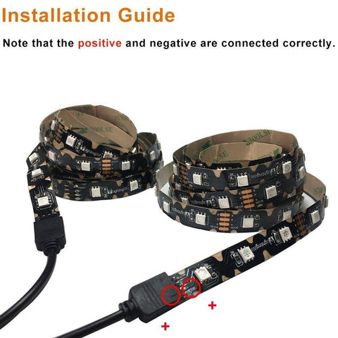 Image of INSTALLATION TIME SAVING, S-Shape Bias Lighting for HDTV -3.3ft/1M and 6.6ft/2M RGB LED Backlight Strip 12V Powered Bendable Strip Kit for Flat Screen TV LCD, Desktop Monitors. No Need to Cut.