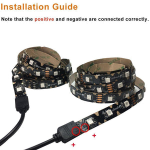 INSTALLATION TIME SAVING, S-Shape Bias Lighting for HDTV -3.3ft/1M and 6.6ft/2M RGB LED Backlight Strip 12V Powered Bendable Strip Kit for Flat Screen TV LCD, Desktop Monitors. No Need to Cut.