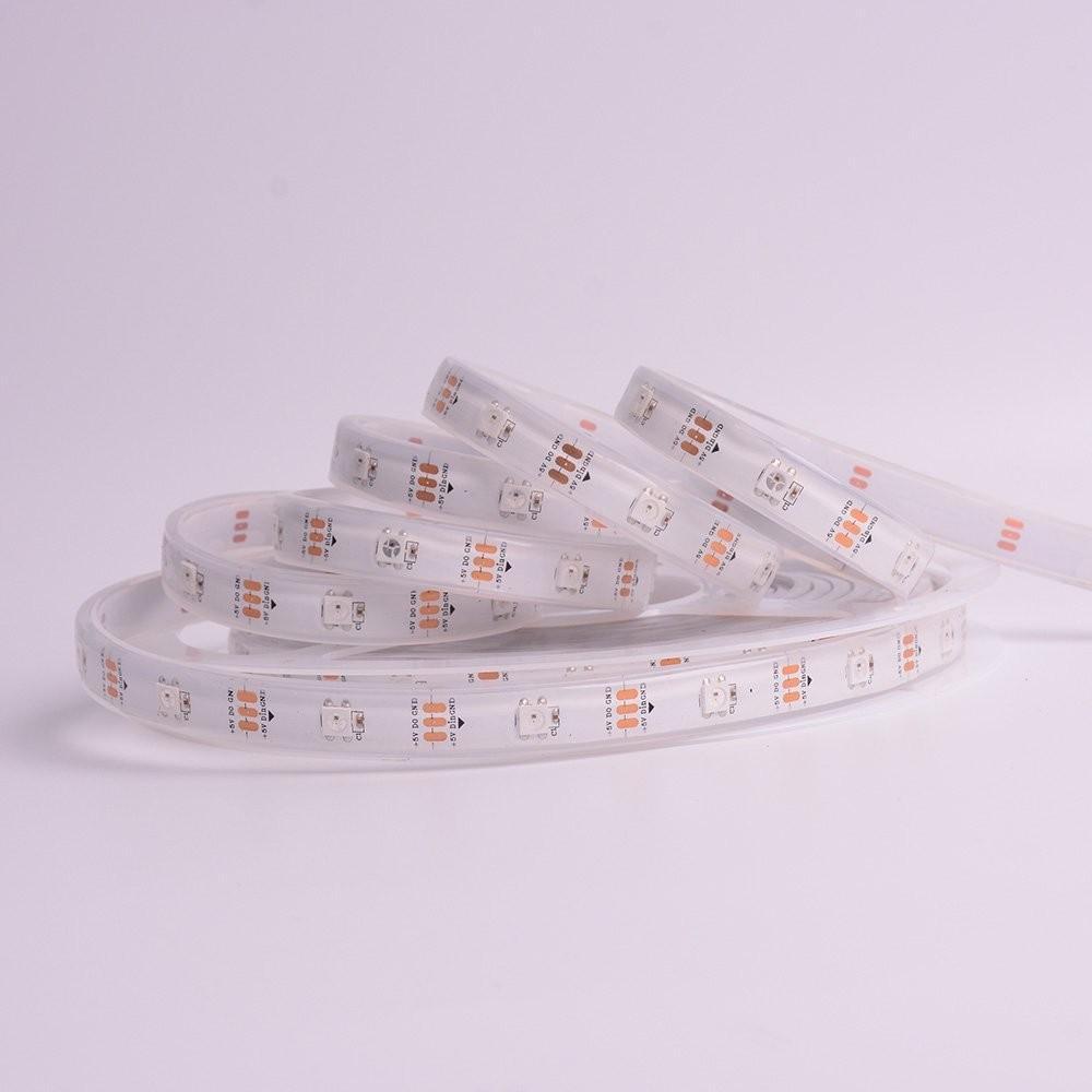 DC 5V SK6812 Individually Addressable LED Strip Light 5050 RGBW 16.4 Feet (500cm) 30LED/Meter LED Pixel Flexible Tape White PCB