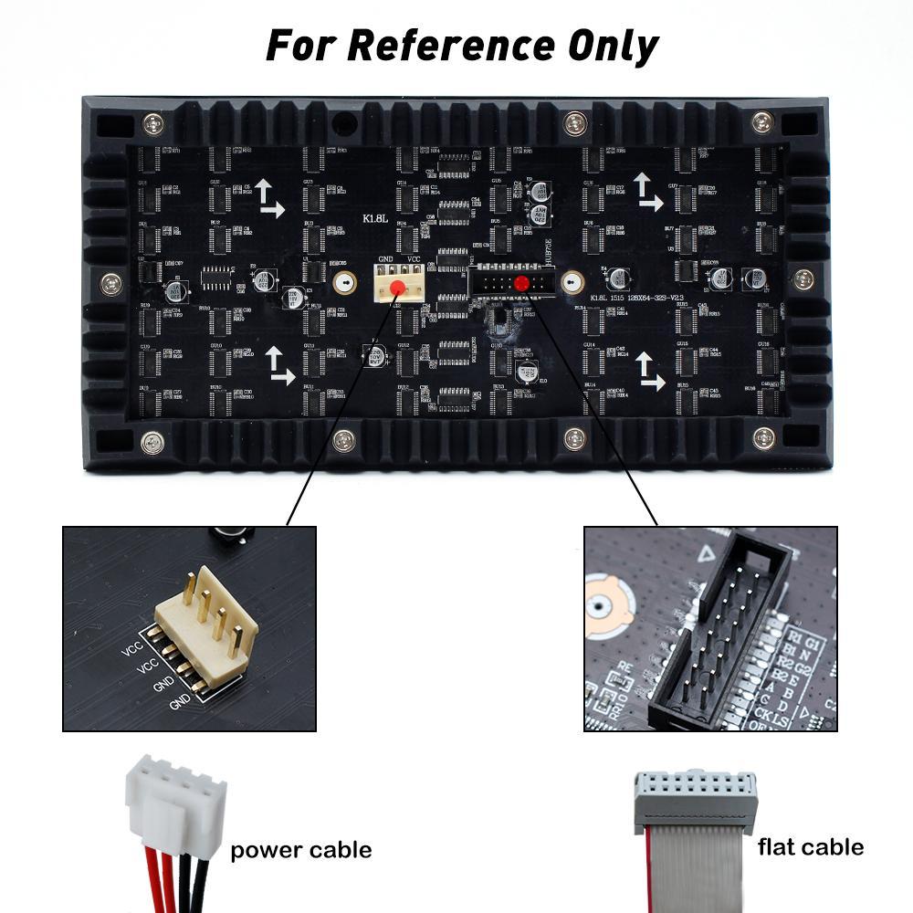 M-SF8 (P8) Silicon Based LED Module, 8mm Full RGB Pixel Panel Screen in 256 * 128 mm with 512 dots, 1/8 Scan, 4500 Nits LED Tile for Indoor Display
