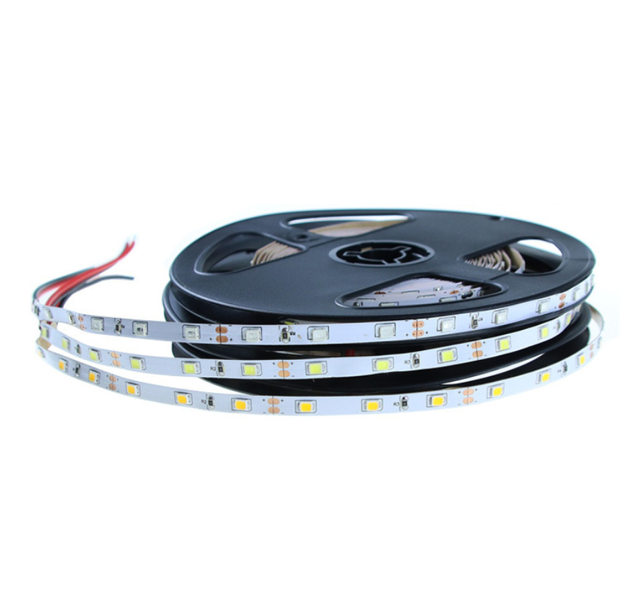 High CRI > 90 Super Slim DC 12V SMD3528-300 Flexible LED Strips 60 LEDs Per Meter 5mm Width 300lm Per Meter