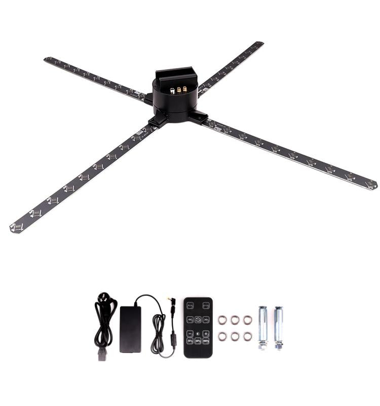 Free Shipping 65cm 3D Hologram WiFi App Cloud Control Advertising Display LED Fan- 4 Blades 1024 Resolution Ideal for Store/Casino/Restaurant/Bar Signs