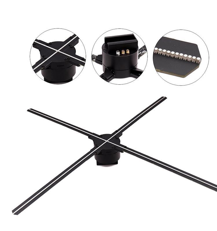 Free Shipping 65cm 3D Hologram WiFi App Cloud Control Advertising Display LED Fan- 4 Blades 1024 Resolution Ideal for Store/Casino/Restaurant/Bar Signs