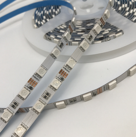 6mm Wide Slim RGB Color LED DC12V <60W 5Amp 5Meter (16.4Feet) SMD5050 300LEDs/Roll Multi-Color Changing Flexible light Strips,White FPCB