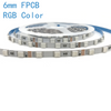 6mm Wide Slim RGB Color LED DC12V <60W 5Amp 5Meter (16.4Feet) SMD5050 300LEDs/Roll Multi-Color Changing Flexible light Strips,White FPCB
