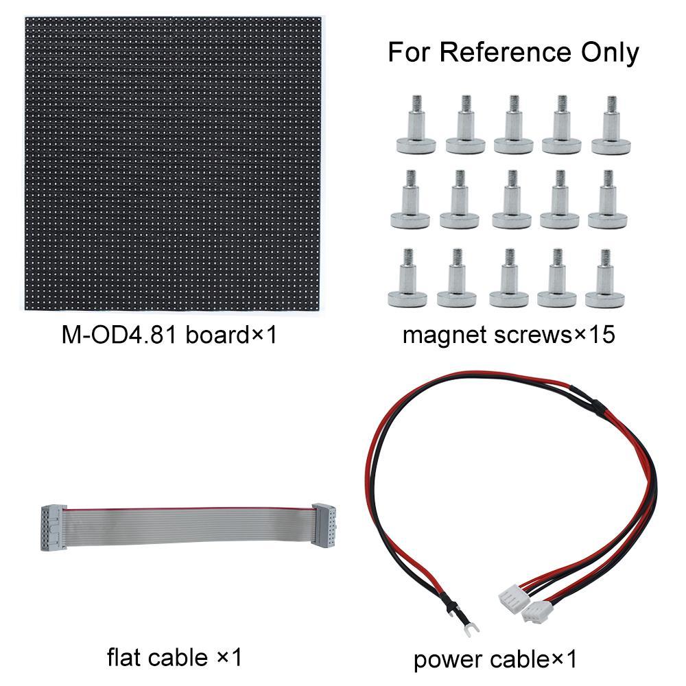 M-OD4.8 (P4.8) Rental Outdoor LED Module, Full RGB 4.81mm Pixel Pitch LED Tile in 250 * 250mm with 2704 dots, 1/13 Scan, 5000 Nits For Outdoor Display