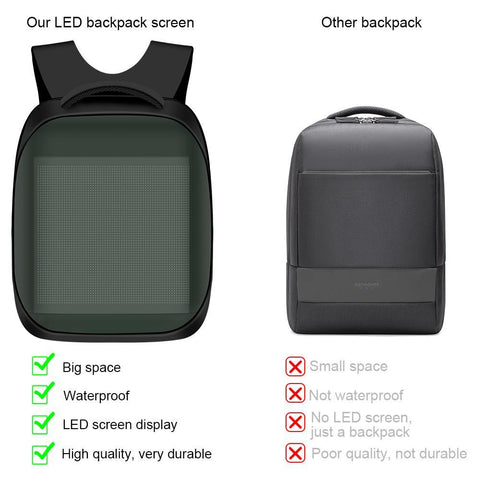 Image of 3rd New Generation Dynamic Displayed LED Backpack APP Controlled LED Advertising Bag