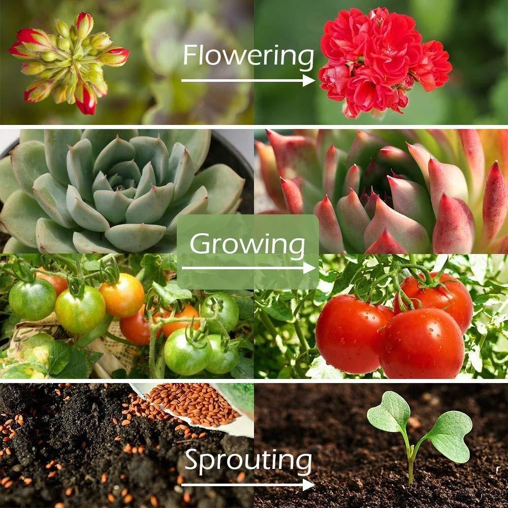 Hard LED Grow Light Strip with Full Spectrum LEDs, 36W IP65 Waterproof Dimmable LED Plant Grow Light Bar for Germination, Growth and Flowering, with 12V/3A Power Supply, Set of 3, All in Kit