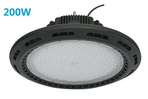 Image of Free Shipping 200W UFO LED High Bay Light Fixture 17000LM CRI>80 IP65 Waterproof 100-277VAC Non-Dimmable  for Warehouse & Supermarket