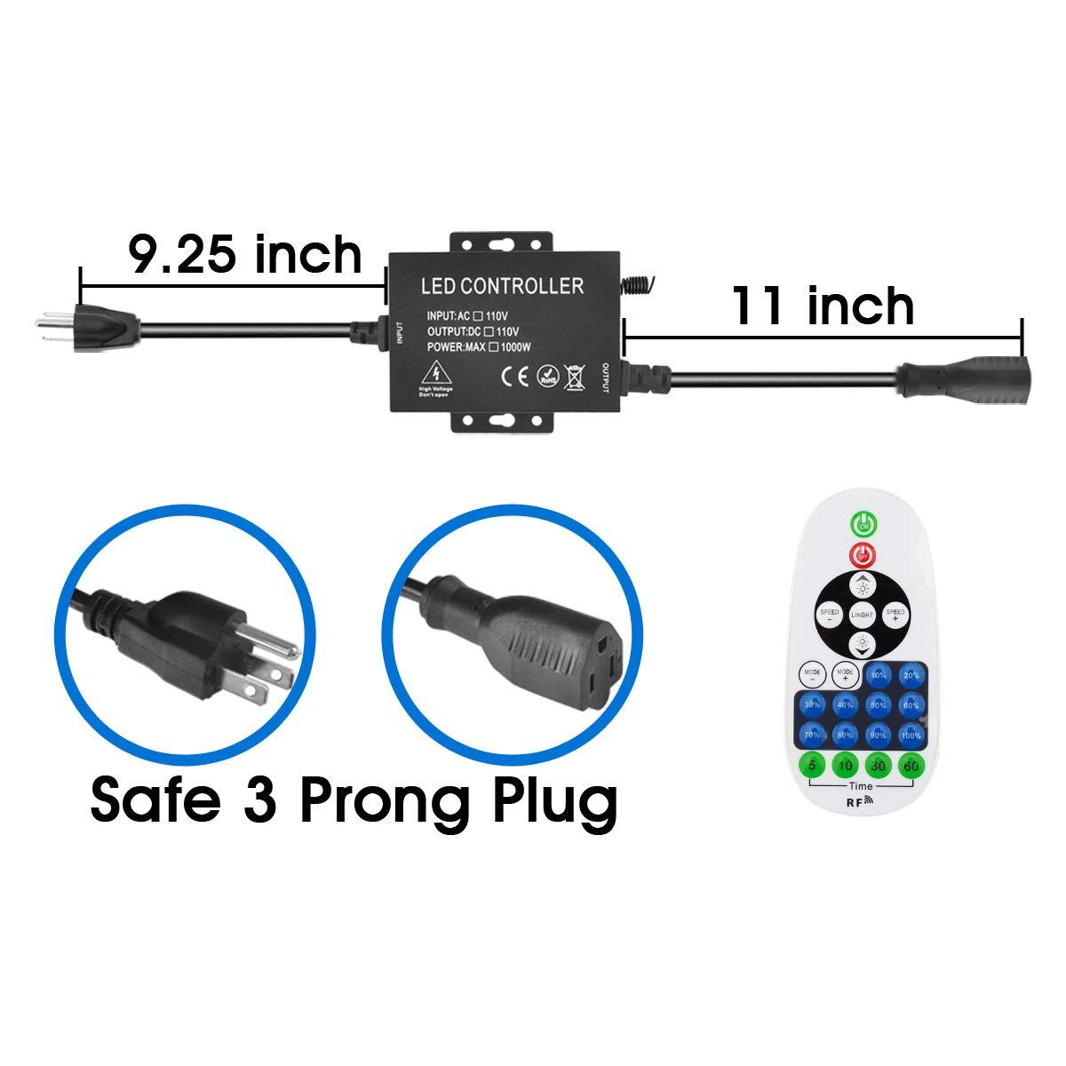 Dimmable Waterproof LED Outdoor String Lights - Hanging, 2W Edison Bulbs - 48Ft Commercial Lights for Decor for Patio, Backyard, Garden, Bistro S14 Black - Warm White, with Dimmer, Complete Led String Lights Kit(2Pack-48FT And 1pcs Dimmer)