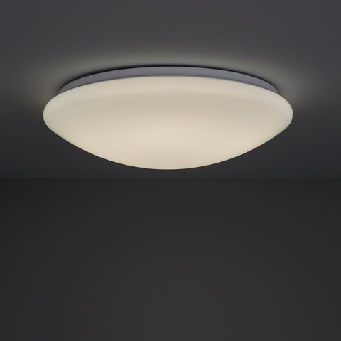 Image of 36W 19.68 inch (500mm) odern LED Flush Mount Ceiling Light Fixture Round Acrylic Shade White Finish Mushroom Shape and CCT changable with RF control
