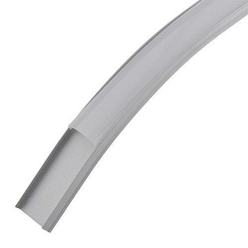 5Pack 1Meter (40'') Bendable Aluminum Channel System with Cover, End Caps, and Mounting Clips, for LED Strip Installations, Ultra-Thin Silver Finish