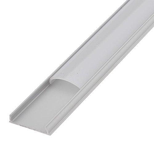 5Pack 1Meter (40'') Bendable Aluminum Channel System with Cover, End Caps, and Mounting Clips, for LED Strip Installations, Ultra-Thin Silver Finish