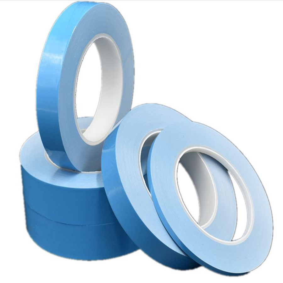 50M Roll 0.2mm Thick 2500g Viscous Force Heat Resisiting Blue Coating Double Sided Tape Adhesive Stronger Stick for LED Strip Lights