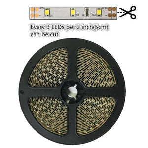 High CRI > 90 DC 12V Dimmable SMD2835-300 Flexible LED Strips 60 LEDs Per Meter 8mm Width 1000lm Per Meter
