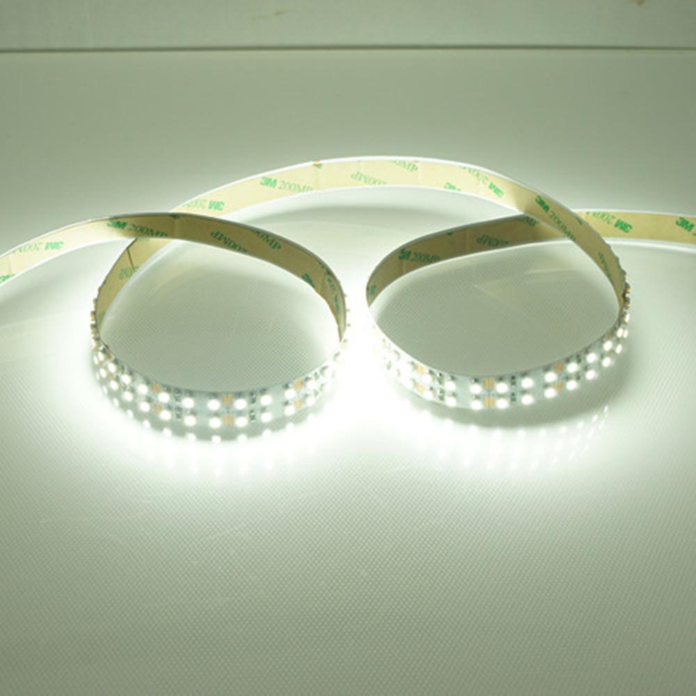 High CRI > 90 DC 12V SMD3528-1200 Double Row Flexible LED Strips 240 LEDs Per Meter 15mm Width 1200lm Per Meter