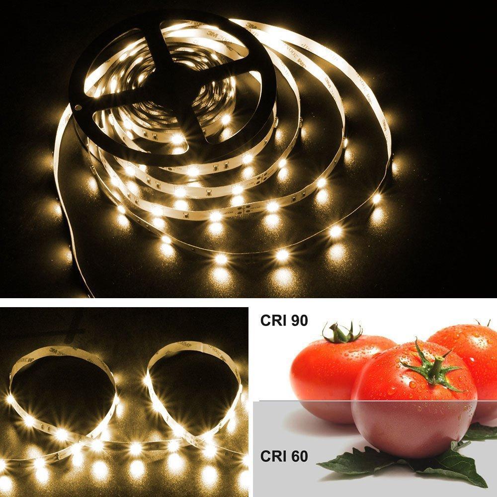 High CR I> 90 DC 12V Dimmable SMD5050-150 Flexible LED Strips 30 LEDs Per Meter 10mm Width 450lm Per Meter