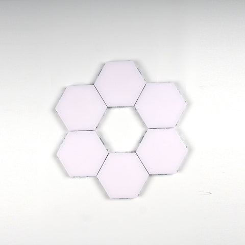 Image of Free Shipping 6 Pack Hexagonal LED Wall Light, DIY Modular Touch Sensitive Lights LED Night Light for Home Decor, Gifts