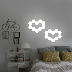 Free Shipping 10 Pack Hexagonal LED Wall Light, DIY Modular Touch Sensitive Lights LED Night Light for Home Decor, Gifts