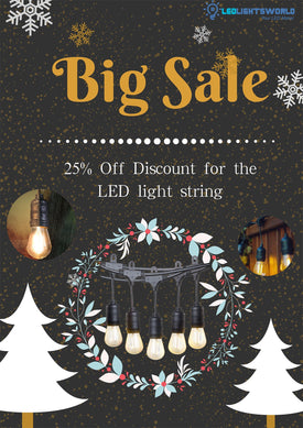 Dimmable Waterproof LED Outdoor String Lights - Hanging, 2W Edison Bulbs - 48Ft Commercial Lights for Decor for Patio, Backyard, Garden, Bistro S14 Black - Warm White, with Dimmer, Complete Led String Lights Kit(2Pack-48FT And 1pcs Dimmer)