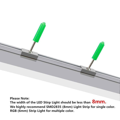 Image of 5Pack 3.3ft/1M RGB Color Changing LED Light Bar Kit with LED Crystal Hanging Linear Light Aluminum Channel System Ultra Thin Silver Track Lighting Kit Profile Acrylic Frosted Covers, Extrusion include the 6mm RGB LED Tape Strip Light inside