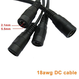DC5.5x2.1mm Female to Female Power Cable Extension 18AWG Plug Cable Jumper Connector for LED Strip, IP Camera, Power Supply, AC DC Adapter