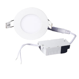 White Trim LED Panel Light 10mm Thick Round Shape Low Profile Recessed Ceiling Panel Lamp 100-240 V AC