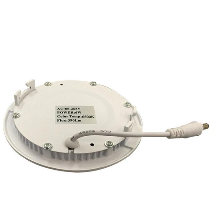 White Trim LED Panel Light 10mm Thick Round Shape Low Profile Recessed Ceiling Panel Lamp 100-240 V AC