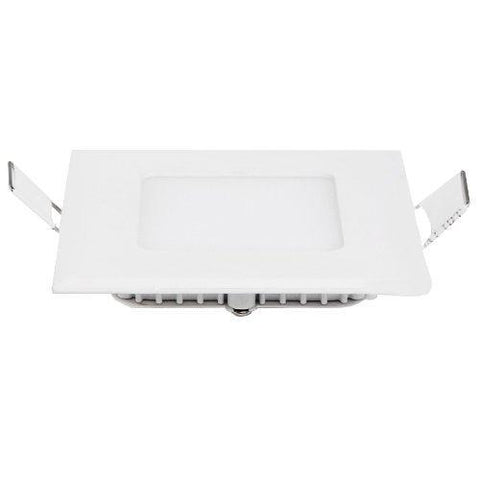 Image of White Trim LED Panel Light 10mm Thick Square Shape Low Profile Recessed Ceiling Panel Lamp 100-240V AC