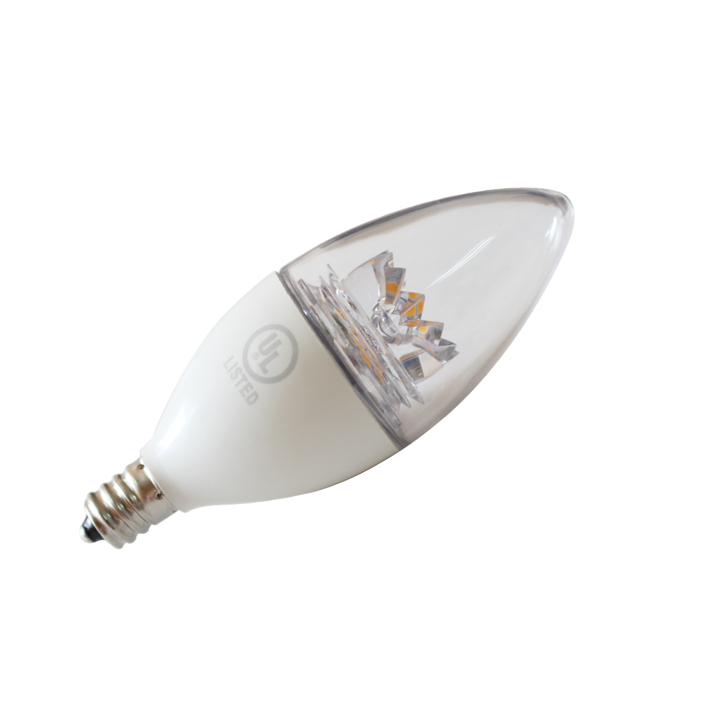 UL CUL Approved 3.5W 300 Lumen LED Candle Light Bulb Dimmable 2700K Warm White Color in E12 Edison Screw Base, 40 Watt Incandescent Lamp Equivalent