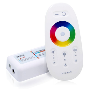 12V-24V DC 2.4G RF Wireless RGB LED Controller for RGB LED Strips with Touch Color Ring Remote