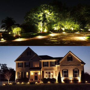 3W LED Landscape Lights 12V-24V Waterproof Garden Pathway Lights Walls Trees Flags Outdoor Spotlights with Spike Stand