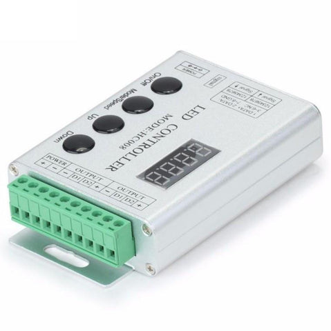 Image of Aluminum Shell LED Controller 4 Key RF Wireless Remote Pixel SPI Controller for Addressable Dream Color RGB/RGBW LED Lights DC5-24V