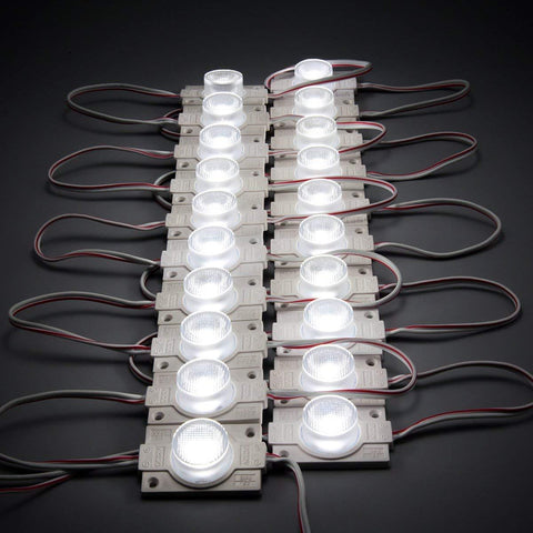 Image of 20pcs/pack LED Modules with Lens for Light Box DC12V 110LM 1.5W Waterproof IP65 with Adhesive Tape Back