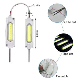20pcs/pack LED Modules String with COB 2W LED 160°Beam DC12V 100LM 2W Module Light Waterproof IP65 with Adhesive Tape Back