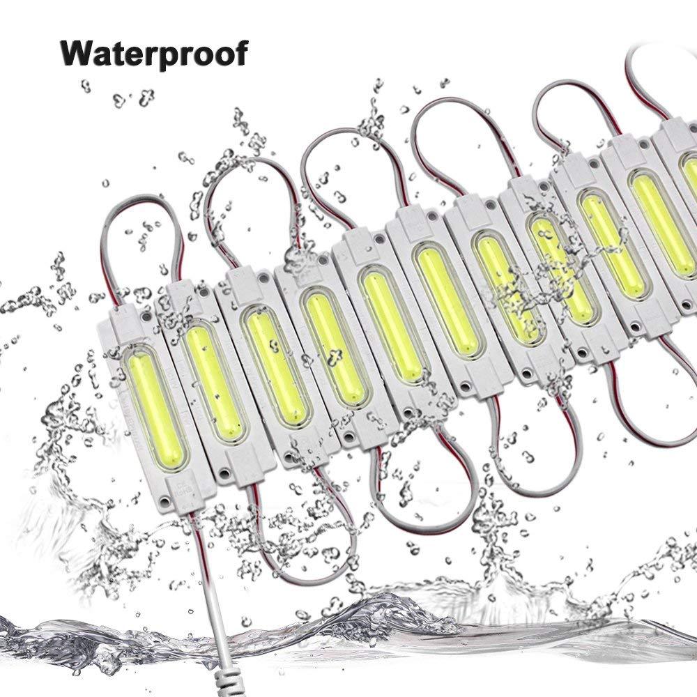 20pcs/pack LED Modules String with COB 2W LED 160°Beam DC12V 100LM 2W Module Light Waterproof IP65 with Adhesive Tape Back
