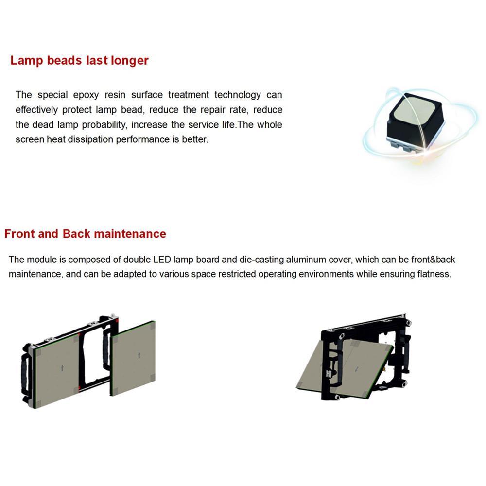 TrueHD-600GOB Series Indoor Fine Pixel in 1.25/1.45/1.56/1.875 mm LED Display 600x337mm Aluminum Cabinet with Gel Protection Cover on Front Top IP65/IP30 Rated