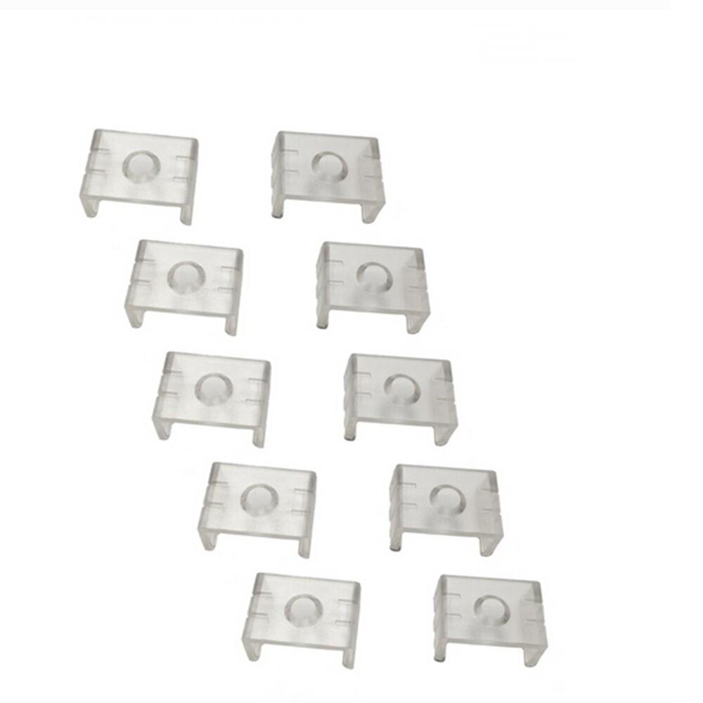 10pcs Clear Plastic U or V Mounting Clips for U-Shape and V-Shape LED Strip Aluminum Channel (Fit Model U01, U02, U03, U04, U05, U06, V01, V02,V03)