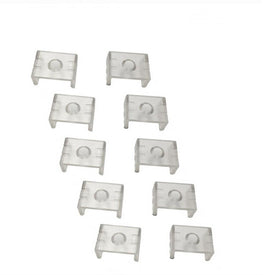 10pcs Clear Plastic U or V Mounting Clips for U-Shape and V-Shape LED Strip Aluminum Channel (Fit Model U01, U02, U03, U04, U05, U06, V01, V02,V03)