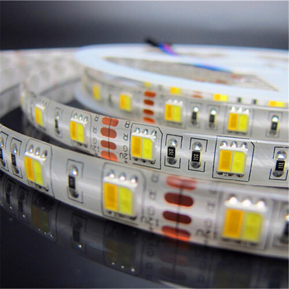 12VDC SMD5050-300-PWW 2 in 1 Dual White Color Temp-Adjustable Flexible LED Strip Light 60 LEDs Per Meter