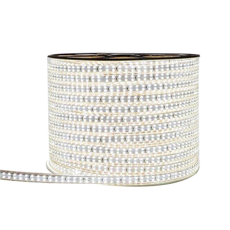 AC 110V / 220V SMD2835 High Voltage Flat Strip Light 180 LEDs Per Meter Double Row with the power plug