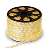 AC 110V / 220V SMD2835 High Voltage Flat Strip Light 180 LEDs Per Meter Double Row with the power plug
