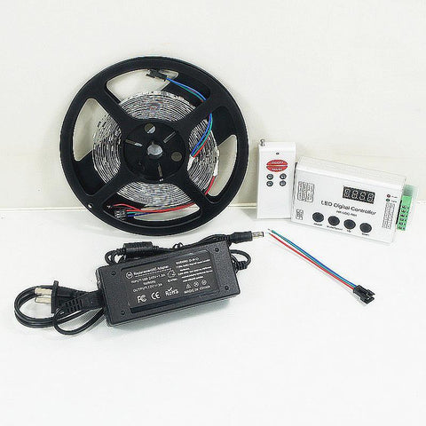 Image of 12VDC TM1914 IC Controlled Dream Color 5050 RGB Pixel LED Strip Kit 5 meters with 30LED/Mtr