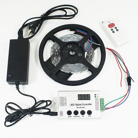 Image of 12VDC TM1914 IC Controlled Dream Color 5050 RGB Pixel LED Strip Kit 5 meters with 30LED/Mtr